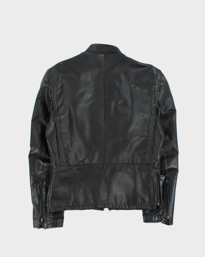 Vintage 1970s Leather Cafe Racer Moto Biker Jacket - M sold by Rokit product image thumbnail 2