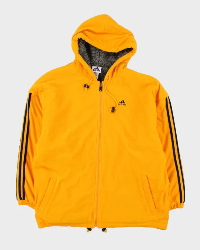 Vintage 1990s Adidas Sherpa Quilt Lined Heavyweight Oversized Hoodie Jacket - M sold by Rokit