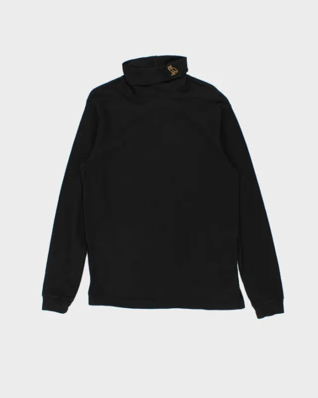 October's Very Own OVO Black Roll Neck Sweatshirt - L sold by Rokit