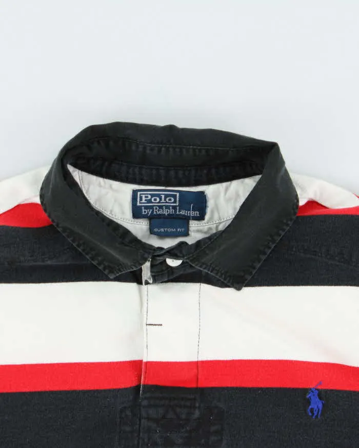 Vintage 00s Polo Ralph Lauren Striped Long Sleeve Rugby Shirt - L sold by Rokit product image thumbnail 3