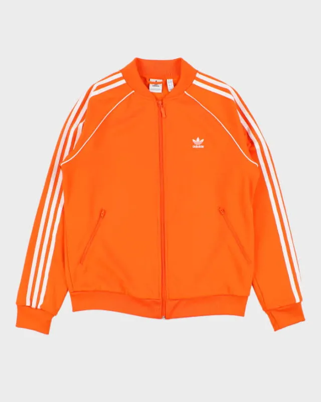 Vintage Women's Adidas Originals Superstar Blaze Orange Track Jacket - L sold by Rokit