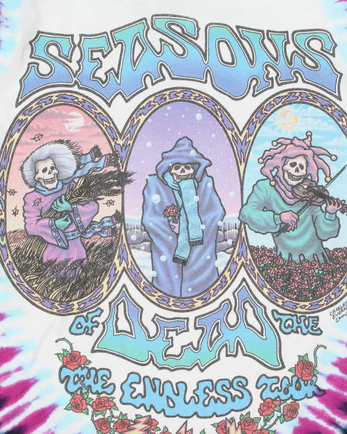 Vintage Liquid Blue Print Tag Grateful Dead Seasons Of The Dead Tie-Dye Long Sleeve T-Shirt - XL sold by Rokit product image thumbnail 5