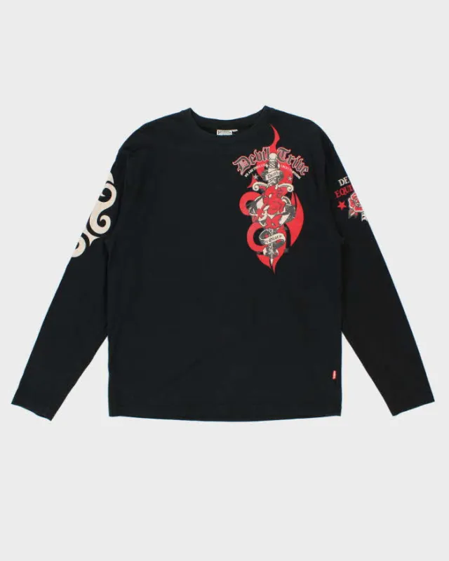 Vintage Y2K 00s TedMan Devil Tribe Graphic Long Sleeve T-Shirt - L sold by Rokit
