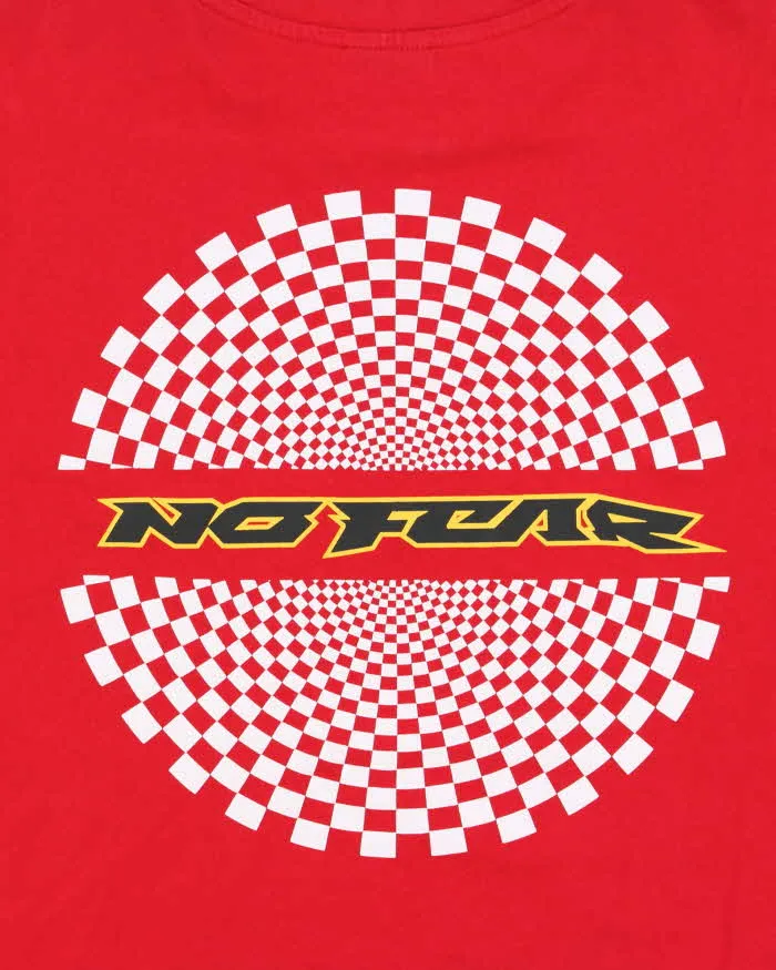 Vintage Y2K No Fear Layered Logo Long Sleeve T-Shirt - L sold by Rokit product image thumbnail 4