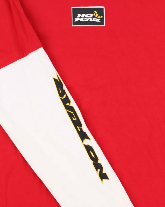 Vintage Y2K No Fear Layered Logo Long Sleeve T-Shirt - L sold by Rokit product image thumbnail 5