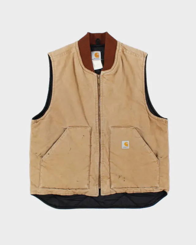 Vintage 00s Carhartt V01 Quilt Lined Workwear Gilet - M sold by Rokit