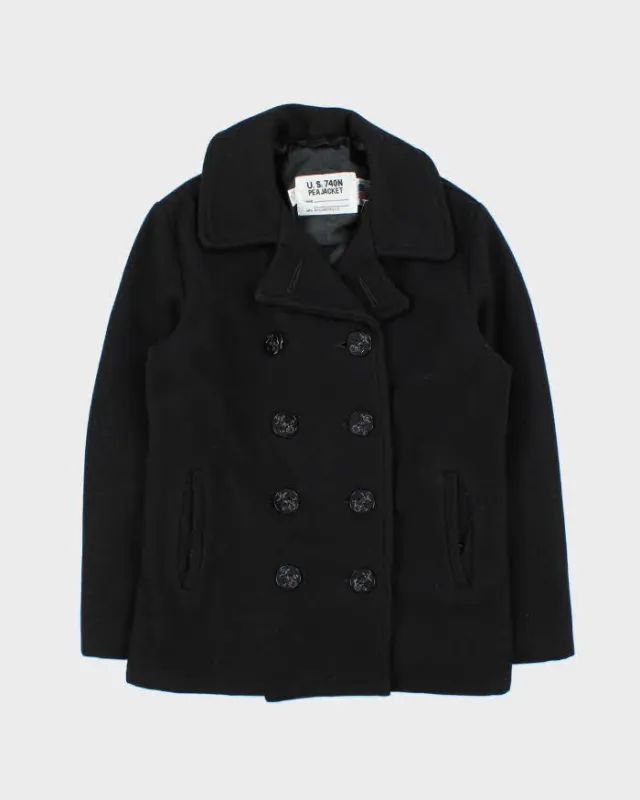 Vintage 1990s Schott U.S.740N Wool Double Breasted Pea Coat - S sold by Rokit
