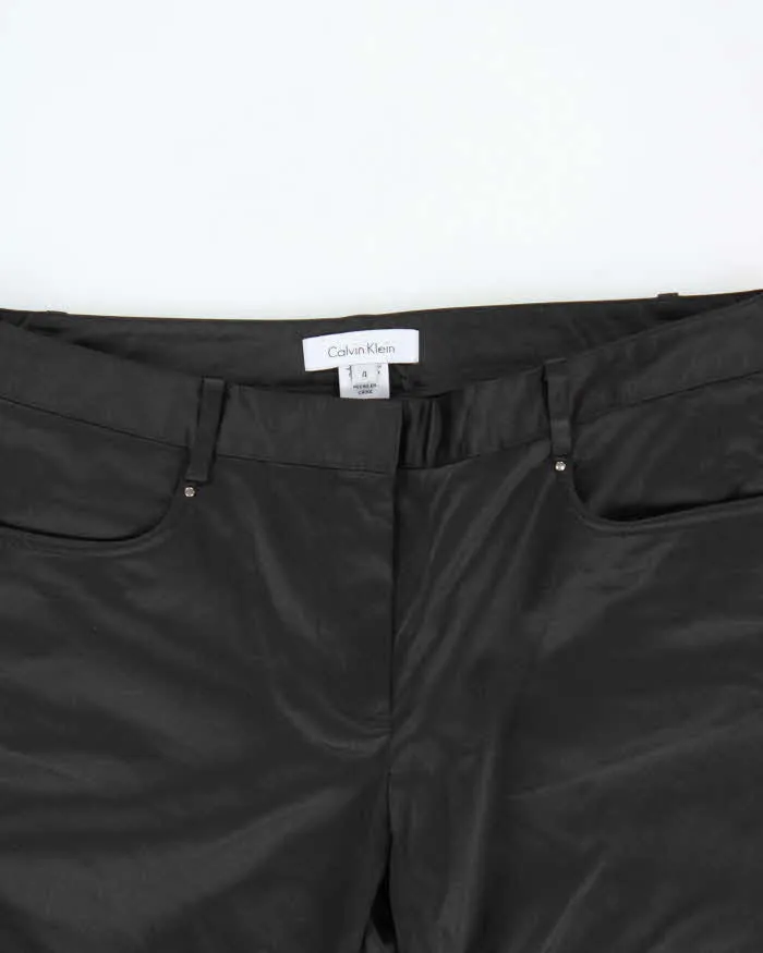 Vintage Y2K 00s Women's Calvin Klein Satin Low Rise Flared Trousers - W30 L32 sold by Rokit product image thumbnail 3