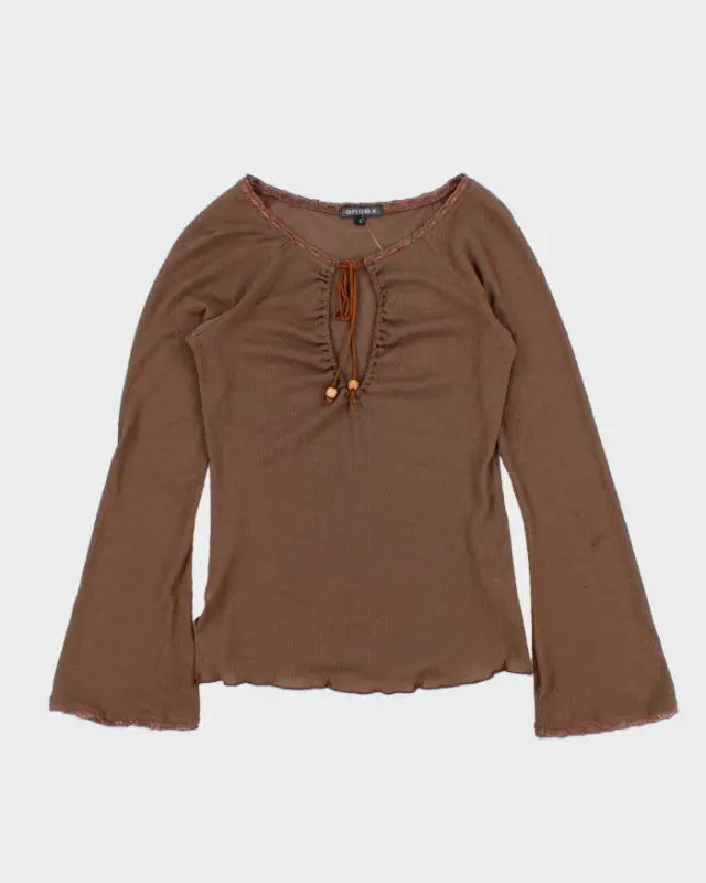 Vintage 90s Anne . X Bell Sleeve Top - S sold by Rokit