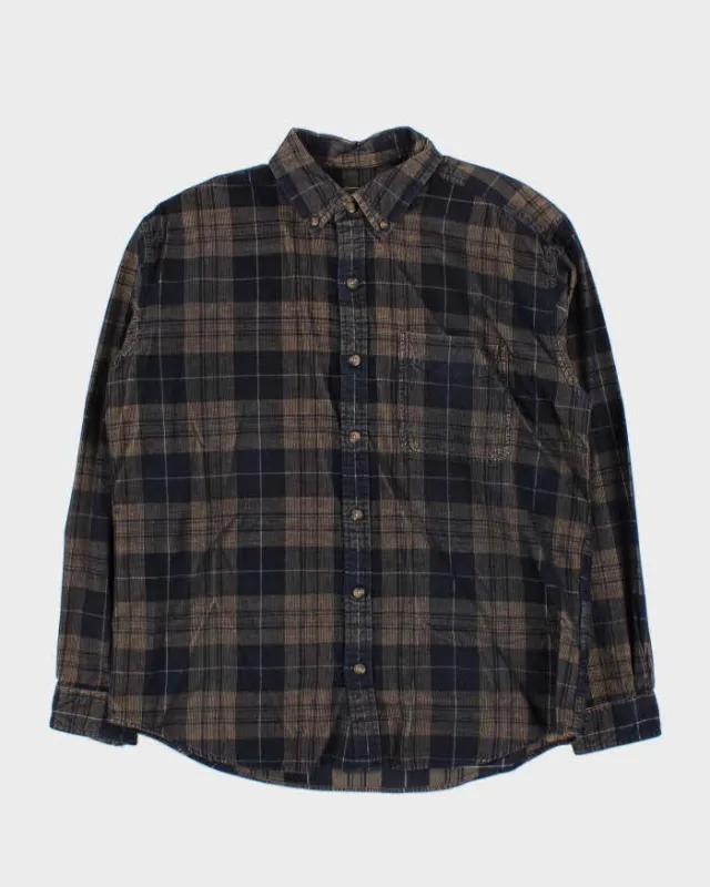 Vintage 00s Eddie Bauer Plaid Corduroy Long Sleeve Shirt - M sold by Rokit