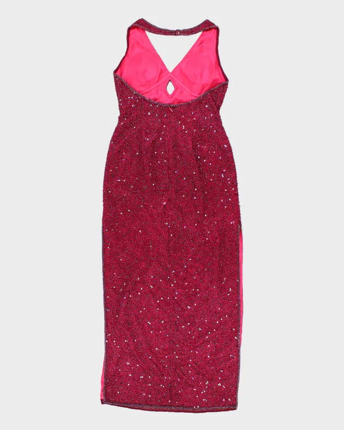 Vintage 90s Scala Silk Beaded Halter Neck Dress - S sold by Rokit product image thumbnail 2