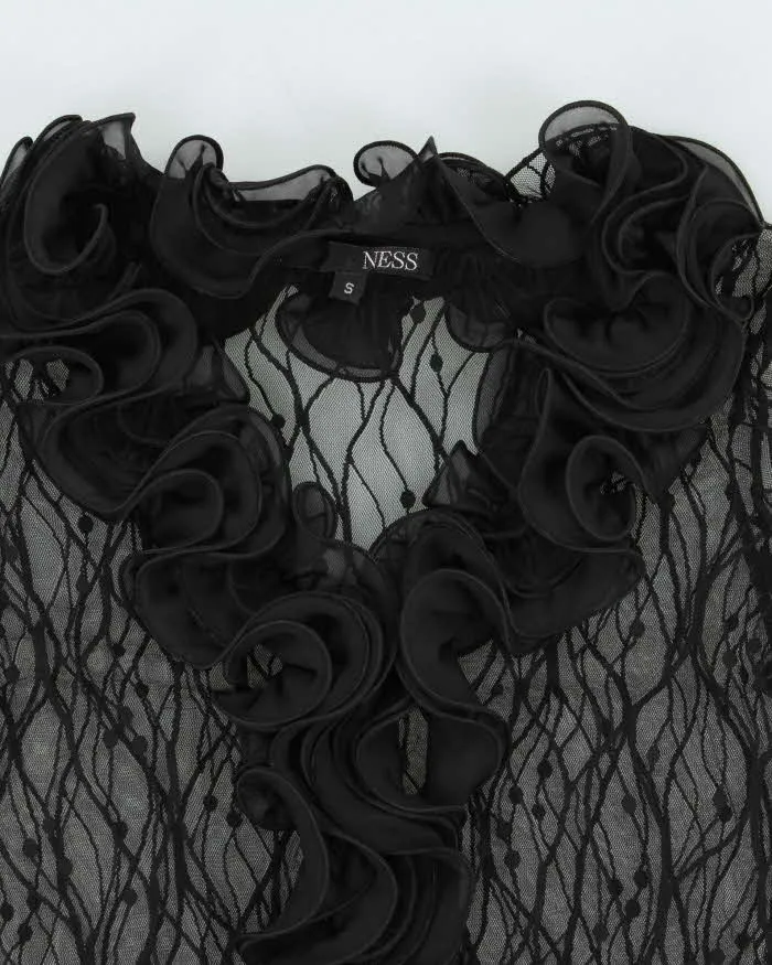 Vintage Y2k 00s Ness Ruffle Mesh Top - S sold by Rokit product image thumbnail 5