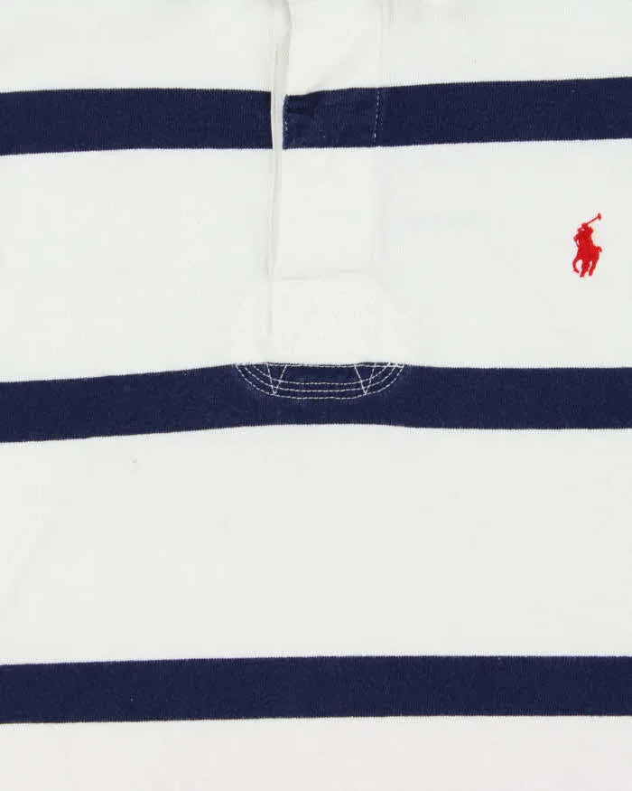 Vintage Polo Ralph Lauren Striped Custom Slim Fit Rugby Shirt - XL sold by Rokit product image thumbnail 4