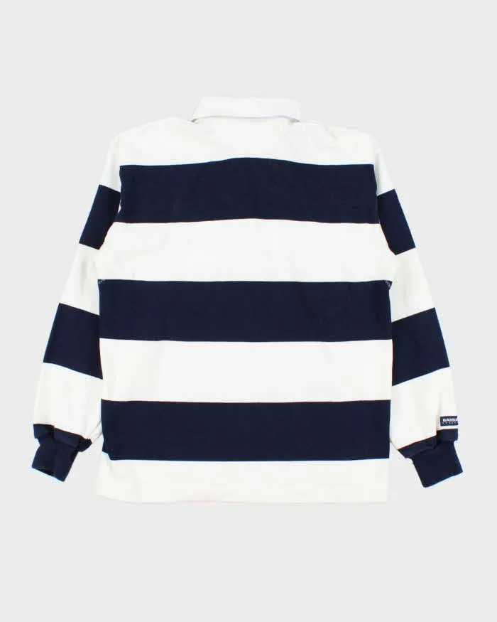 Vintage 1990s Barbarian Duke Striped Long Sleeve Rugby Shirt - S sold by Rokit product image thumbnail 2