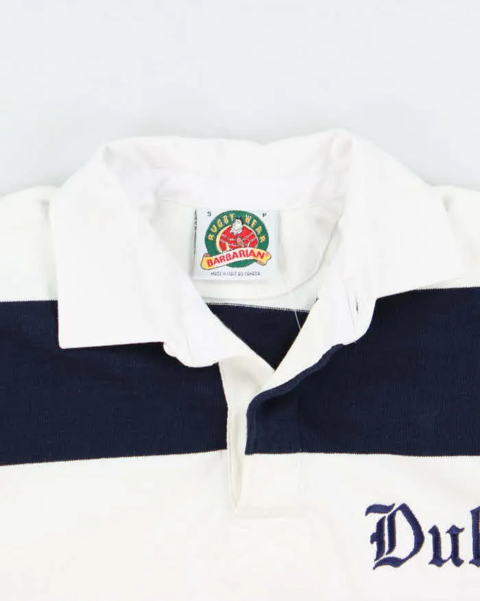 Vintage 1990s Barbarian Duke Striped Long Sleeve Rugby Shirt - S sold by Rokit product image thumbnail 4