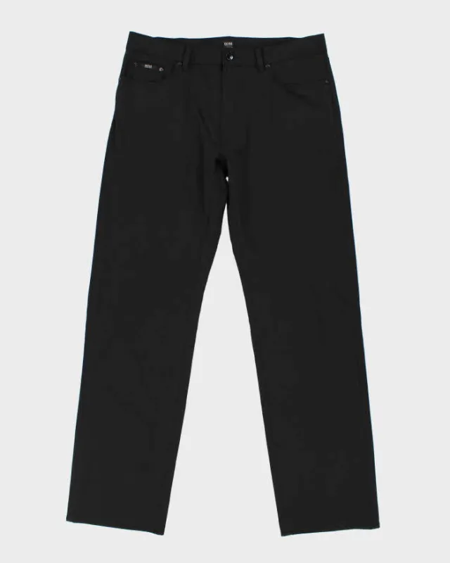 Vintage Hugo Boss Satin Stretch Fit Straight Leg Trousers - W38 L35 sold by Rokit