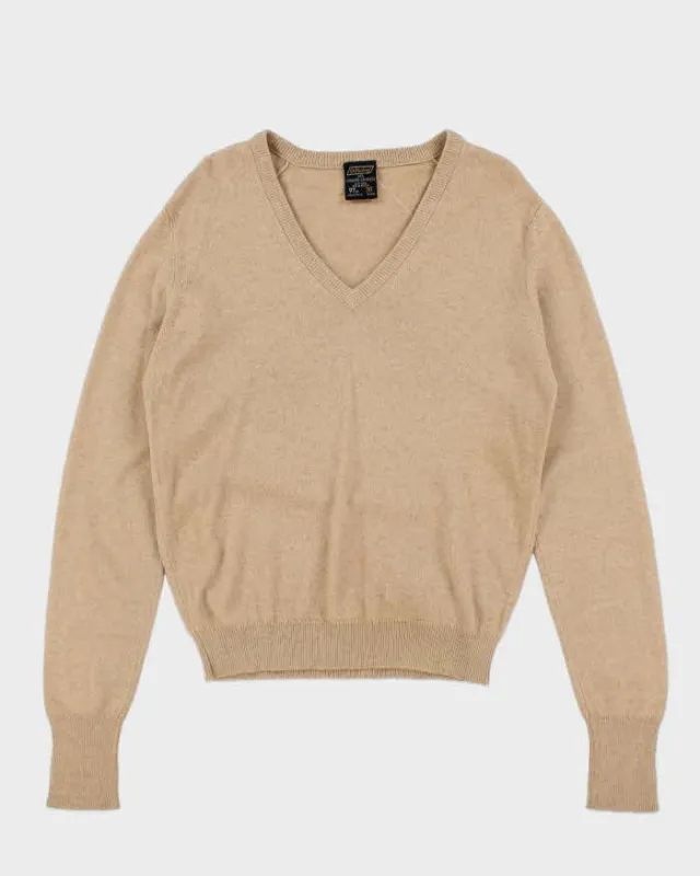 Vintage 1980s St Michaels Pure Cashmere V-Neck Knit Sweater - M sold by Rokit