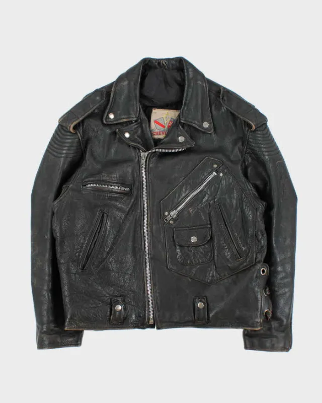 Vintage 1980s Chevignon Classic Leather Moto Biker Jacket - L sold by Rokit