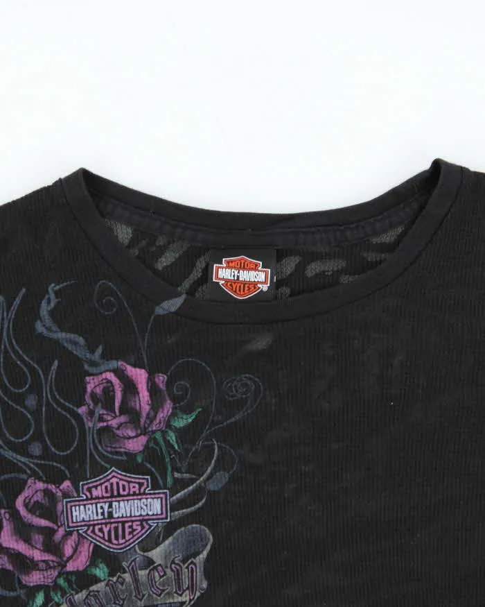 Vintage Women's Y2K Harley Davidson NY Waffle Knit Long Sleeve T-Shirt - L sold by Rokit product image thumbnail 3