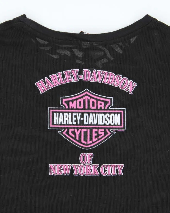 Vintage Women's Y2K Harley Davidson NY Waffle Knit Long Sleeve T-Shirt - L sold by Rokit product image thumbnail 5