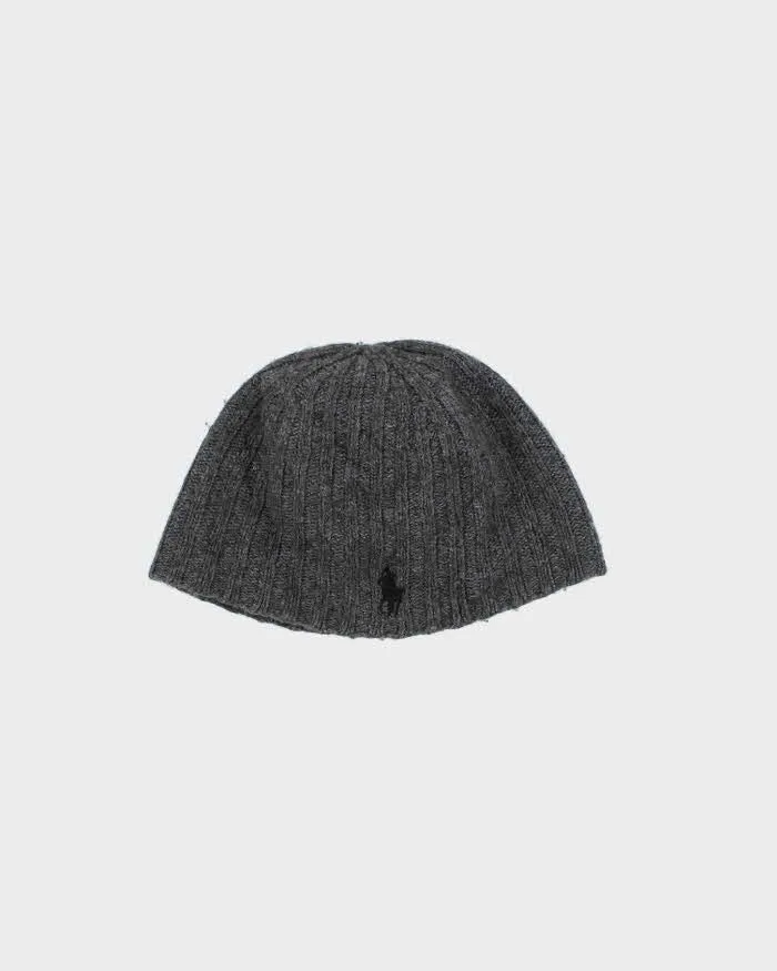 Vintage Polo Ralph Lauren Ribbed Wool Blend Skull Cap Beanie - O/S sold by Rokit