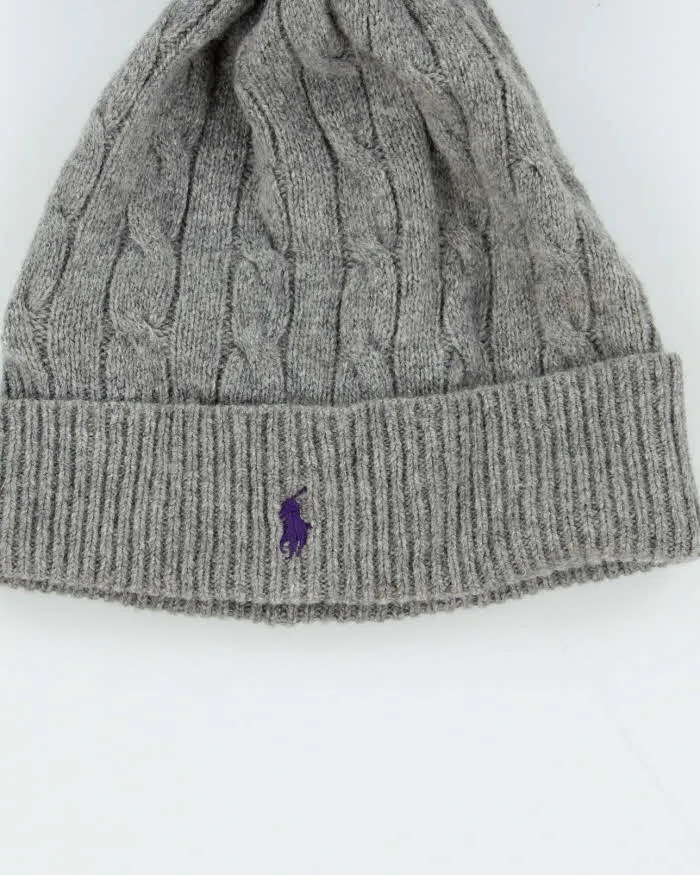 Vintage Polo Ralph Lauren Wool Cashmere Blend Cable Knit Bobble Beanie - One Size sold by Rokit product image thumbnail 3