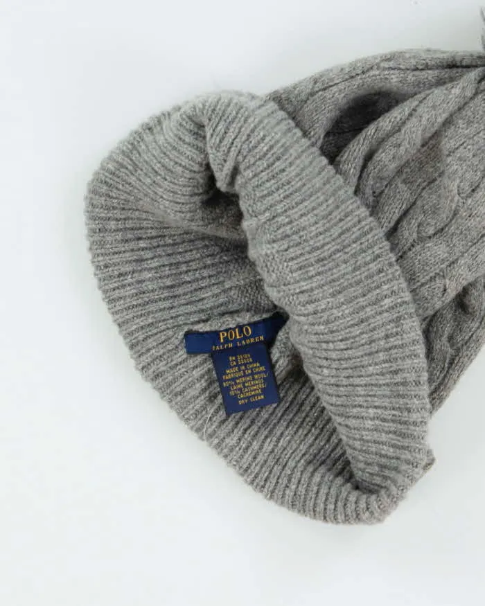Vintage Polo Ralph Lauren Wool Cashmere Blend Cable Knit Bobble Beanie - One Size sold by Rokit product image thumbnail 5
