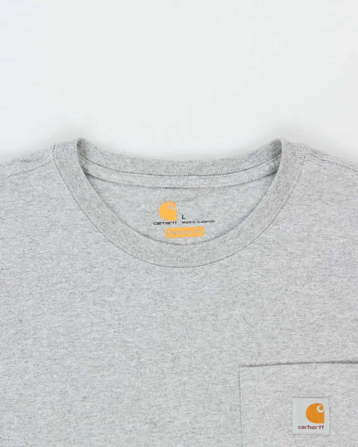 Vintage Carhartt Grey Long Sleeve T-shirt - L sold by Rokit product image thumbnail 4