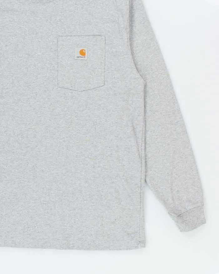 Vintage Carhartt Grey Long Sleeve T-shirt - L sold by Rokit product image thumbnail 3
