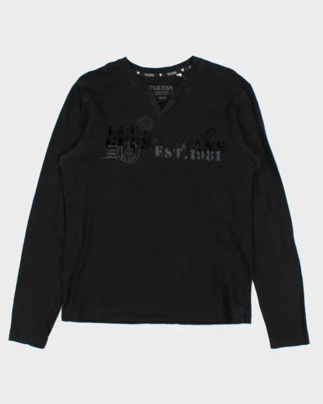 Vintage Y2K 00s Guess Jeans V-Neck Long Sleeve T-Shirt - M sold by Rokit