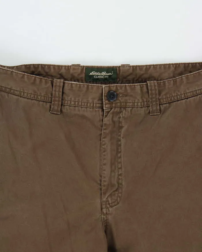 Vintage 00s Eddie Bauer Khaki Classic Wide Fit Trousers - W35 L31 sold by Rokit product image thumbnail 4