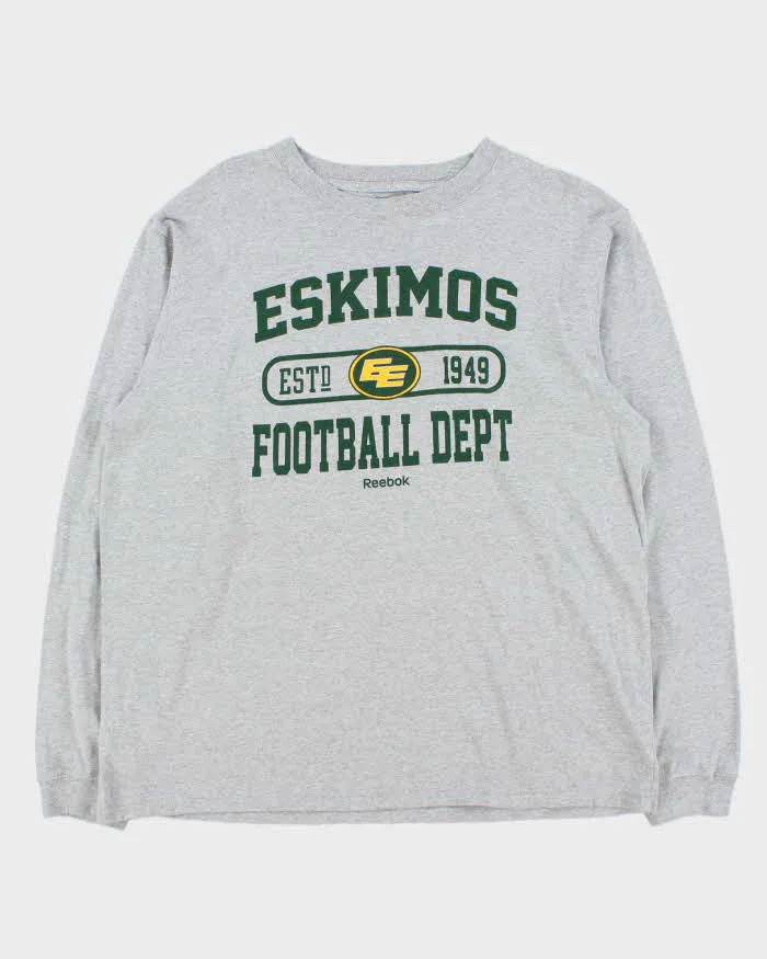 Vintage 00s Reebok Edmonton Eskimos NFL Crewneck Long Sleeve T-Shirt - XL sold by Rokit