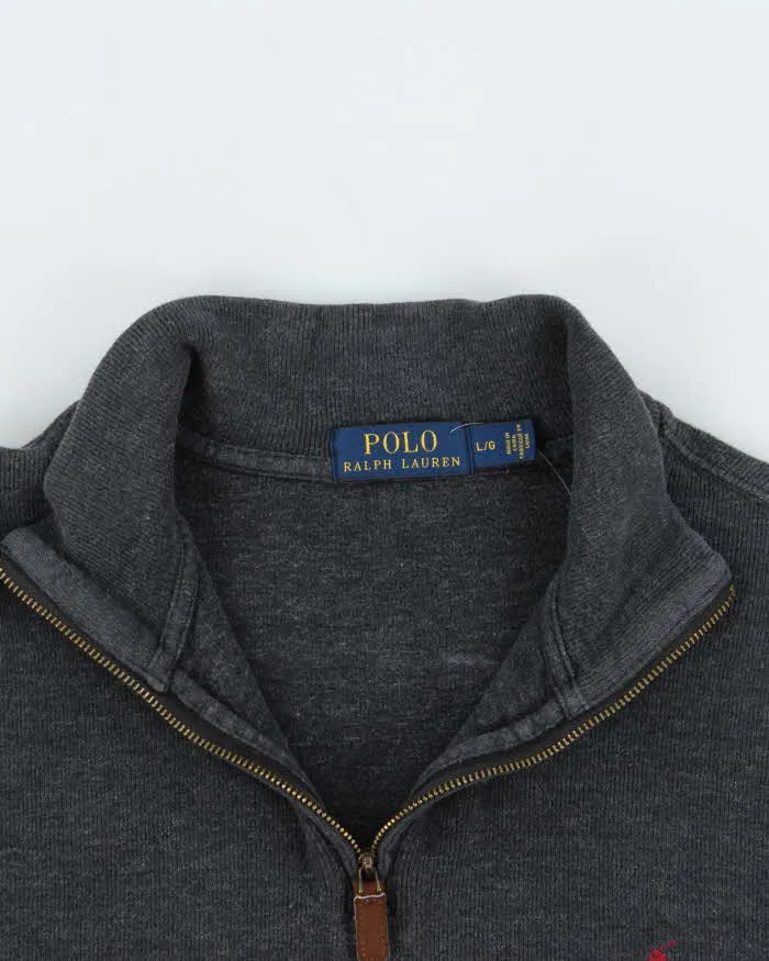 Vintage Polo Ralph Lauren Heavyweight Quarter-Zip Sweatshirt - L sold by Rokit product image thumbnail 3
