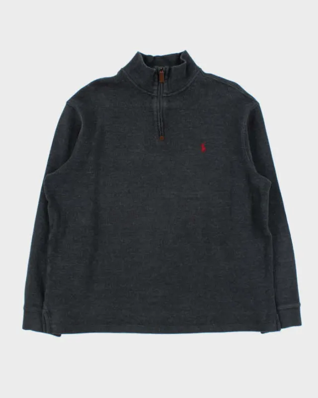 Vintage Polo Ralph Lauren Heavyweight Quarter-Zip Sweatshirt - L sold by Rokit