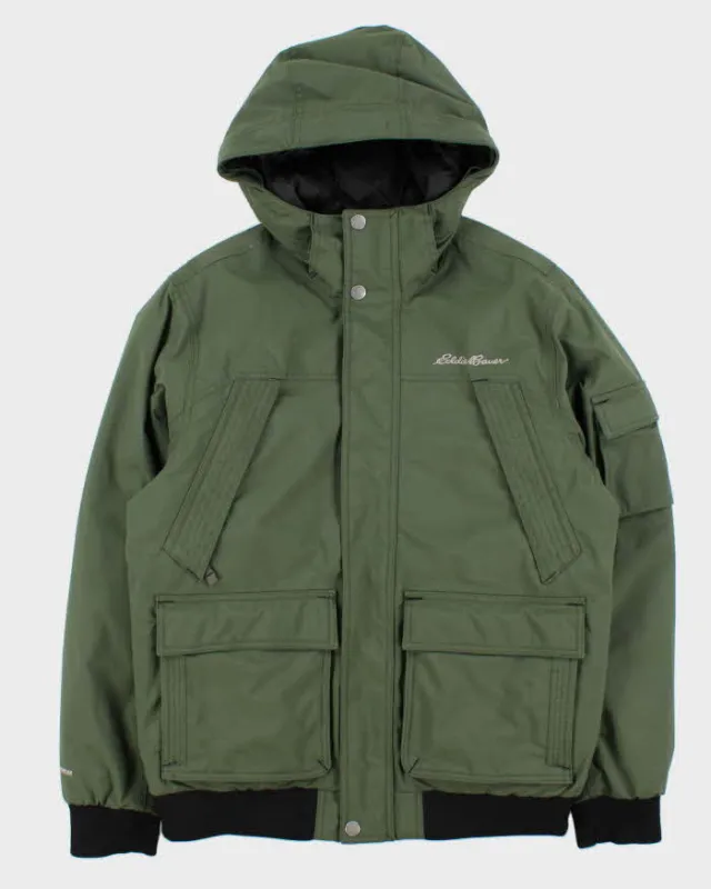 Vintage Khaki Eddie Bauer WeatherEdge Heavyweight Hooded Puffer Jacket - M sold by Rokit