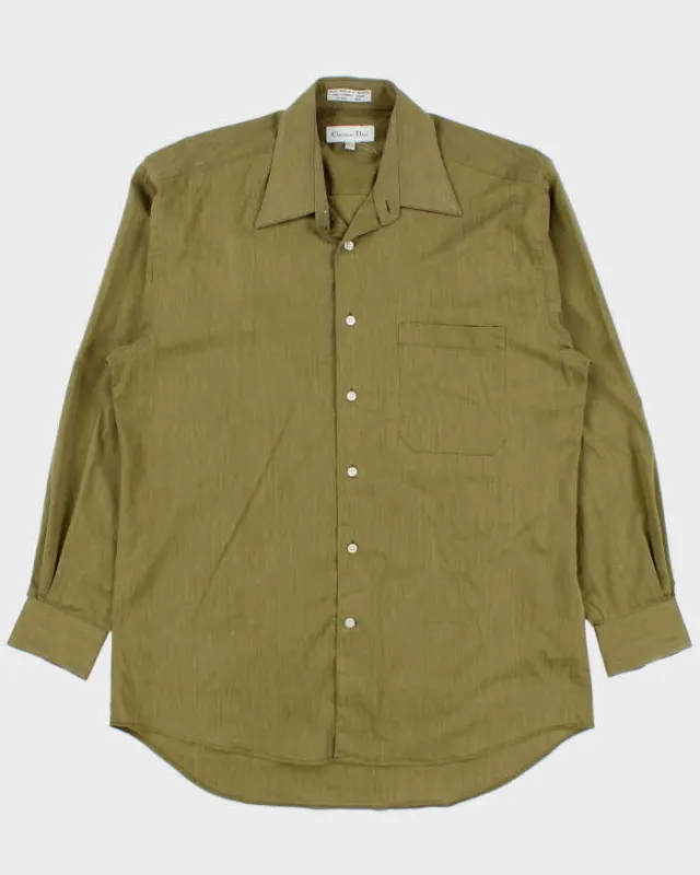 Vintage 1990s Christian Dior Satin Long Sleeve Shirt - L sold by Rokit