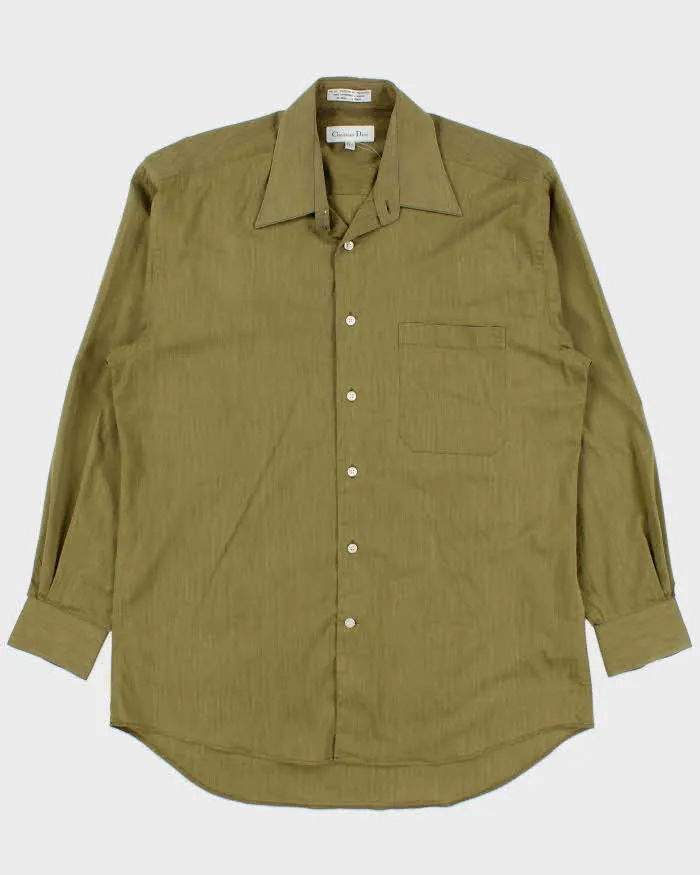 Vintage 1990s Christian Dior Satin Long Sleeve Shirt - L sold by Rokit