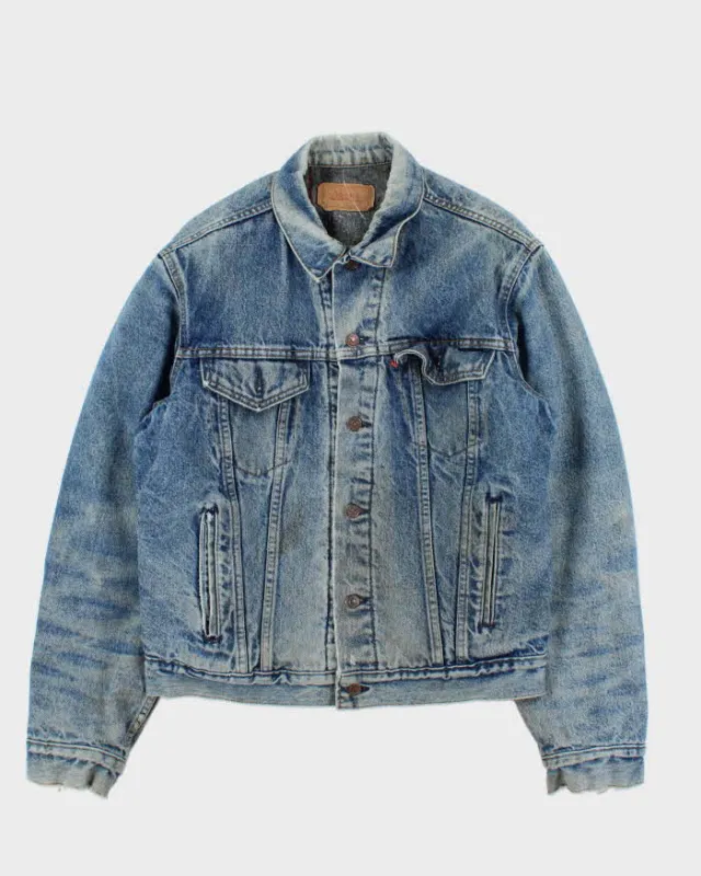 Vintage 80s Levi's Blanket Lined Denim Trucker Jacket - L sold by Rokit