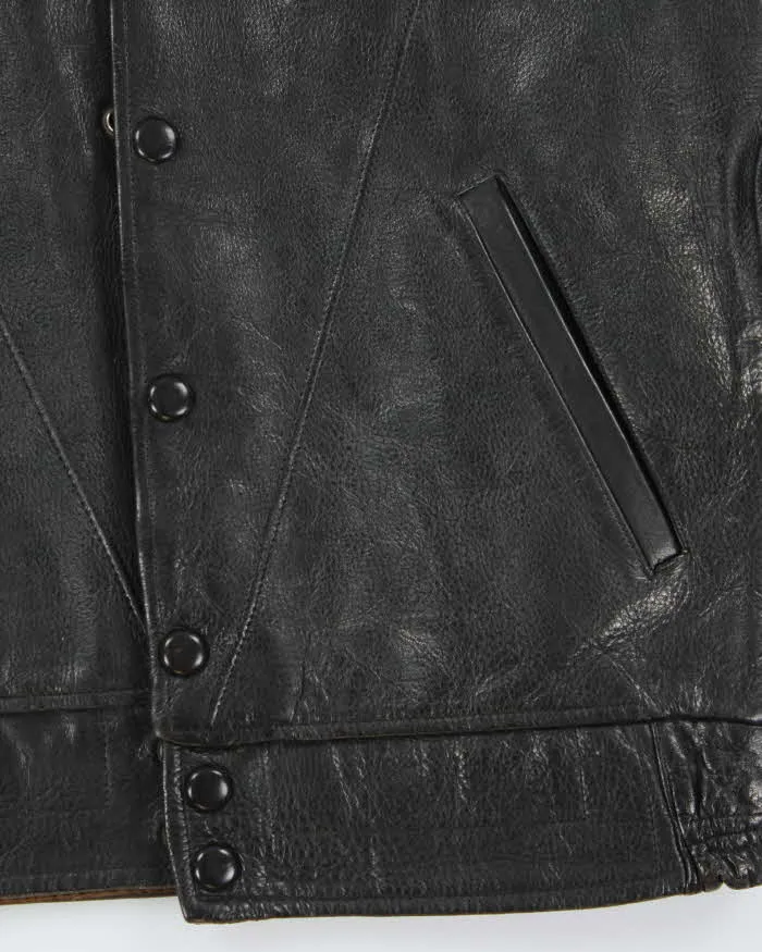 Vintage 1950s Velour Lined Leather Trucker Jacket - S sold by Rokit product image thumbnail 5