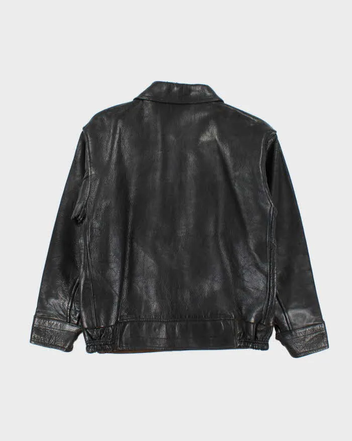 Vintage 1950s Velour Lined Leather Trucker Jacket - S sold by Rokit product image thumbnail 2