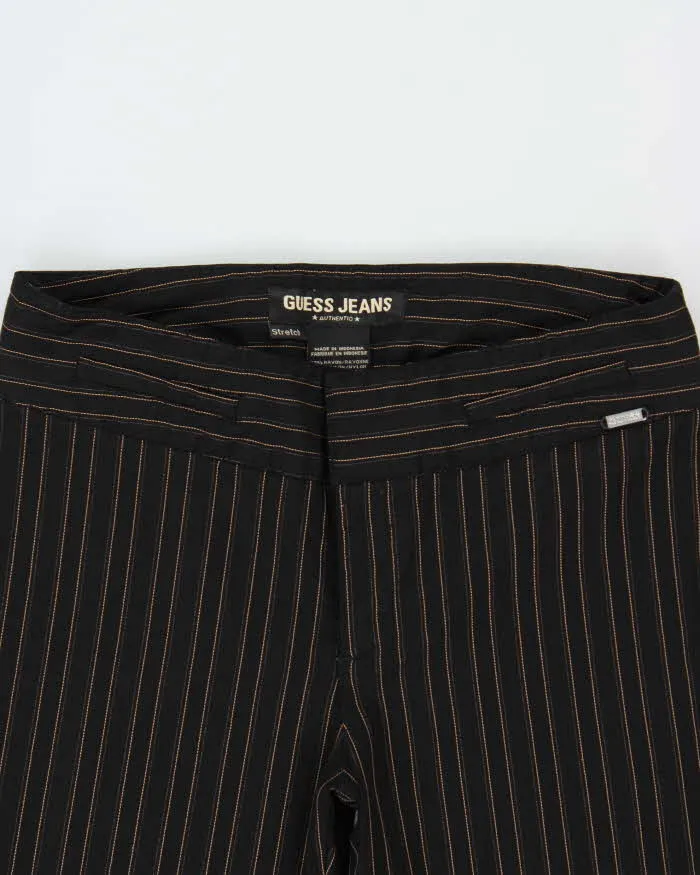 Vintage Y2K 00s Guess Pinstriped Flared Trousers - W28 L34 sold by Rokit product image thumbnail 4