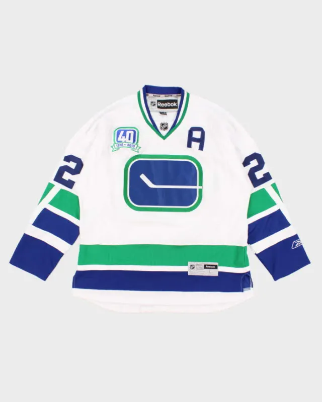 Mens White NHL x Canucks Reebok Sports Jersey - L sold by Rokit
