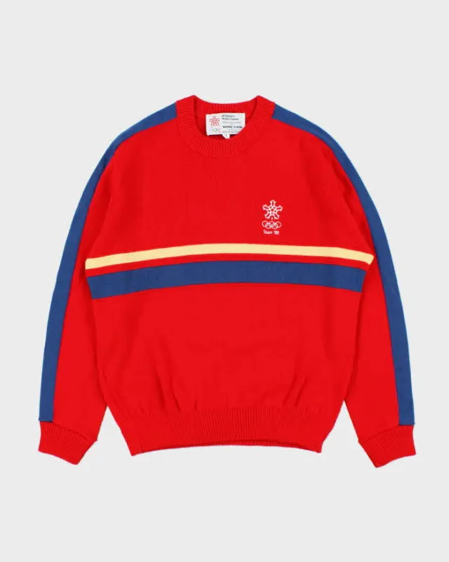 Vintage 1988 Winter Olympics Team Canada Crewneck Knit Jumper - S sold by Rokit