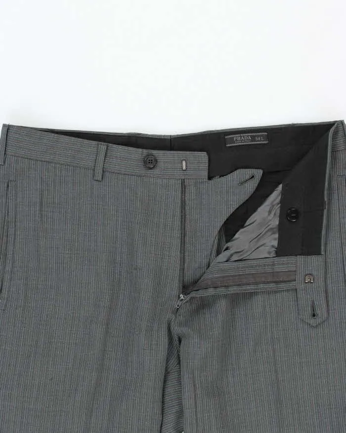 Vintage 00s Prada Pinstriped Wool Two-Piece Straight Leg Suit - XXL sold by Rokit product image thumbnail 2