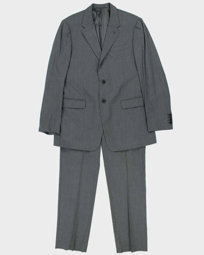 Vintage 00s Prada Pinstriped Wool Two-Piece Straight Leg Suit - XXL sold by Rokit