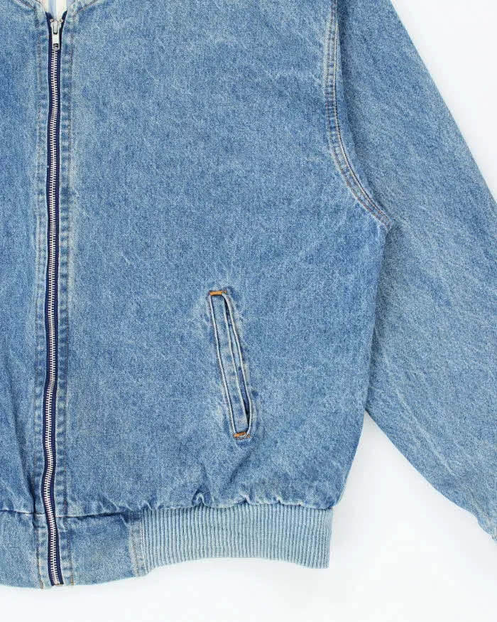 Vintage 1990s Made In USA Motorcycle Denim Bomber Jacket - XXL sold by Rokit product image thumbnail 4