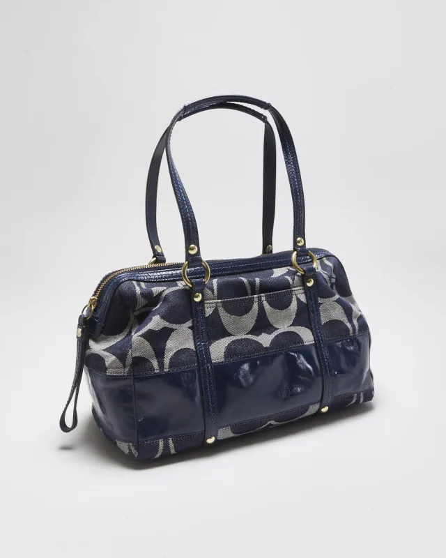 Vintage Y2k 00s Coach Denim Barrel Handbag sold by Rokit