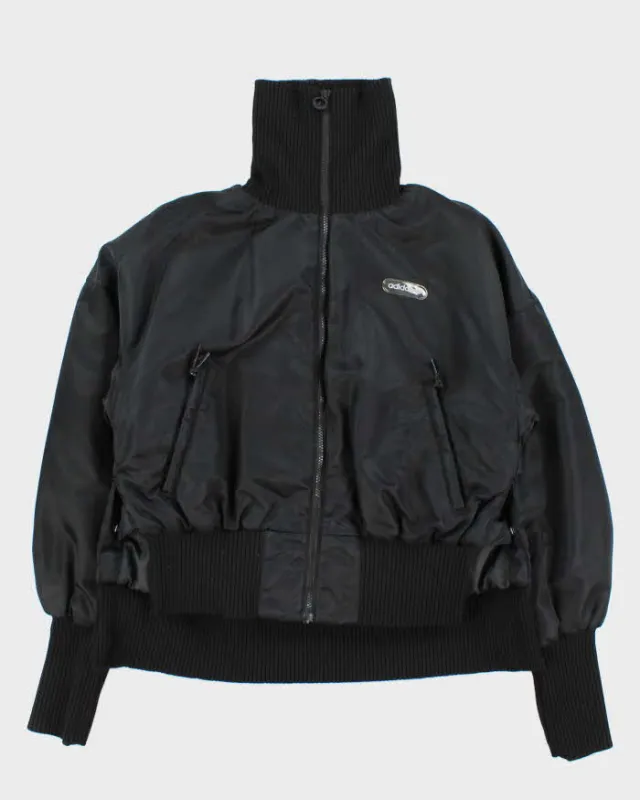 Adidas Originals Women's Black Elongated Ribbed Oversized Bomber Jacket - XS sold by Rokit