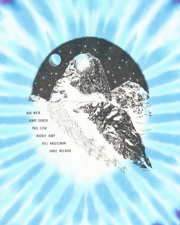 Vintage 1990 Grateful Dead 'PowderMan' Tie-Dye Single Stitch Crewneck T-Shirt - L sold by Rokit product image thumbnail 4