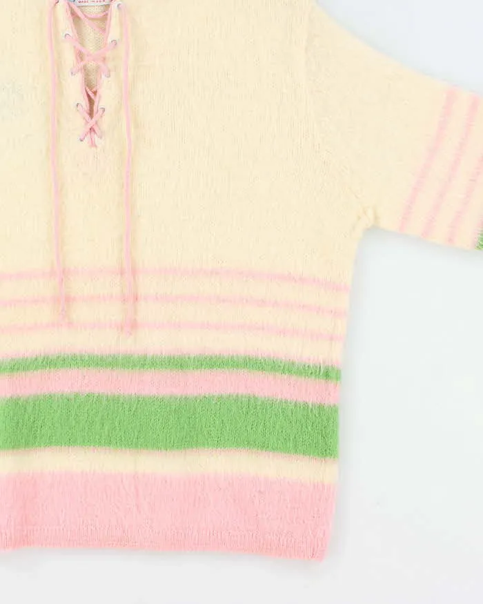 Vintage 60s Jantzen Mohair & Wool Blend Lace-up Jumper - L sold by Rokit product image thumbnail 3